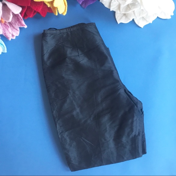 Vintage 90s pure silk black high waisted capris - Picture 7 of 7